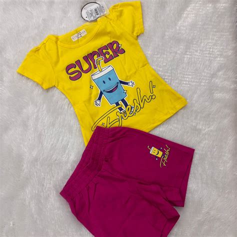 Girls Fancy Shorts Set SF03 – Kidscornerbabyclothing