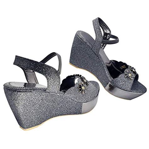 Buy LookShine Cutesy Women's Open Toe Ankle Strap Chunky Platform Dress ...