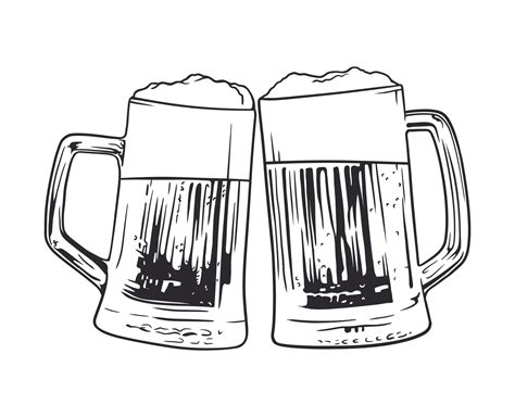 Two Beer Mugs Clip Art