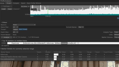 Unity Player Profile 的图像结果