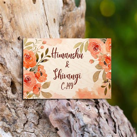 Pleasant Flower Theme Name Plate – ChitraChaya
