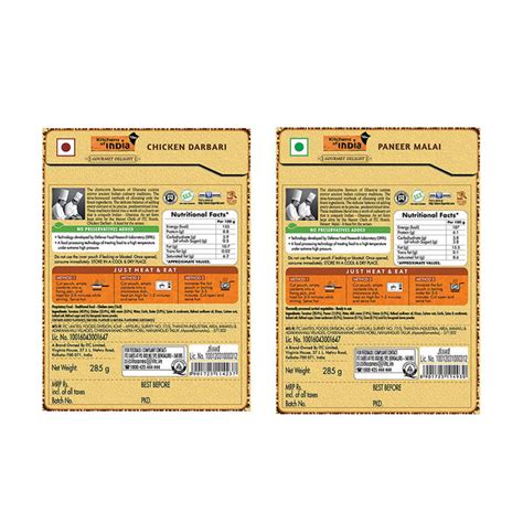 Kitchens of India Combo Pack - Chicken Darbari, 285g and Paneer Malai ...