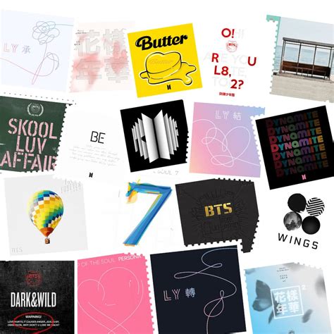 Careflection Kpop Vinyl BTS Album Collection Stamp Stickers Perfect for ...