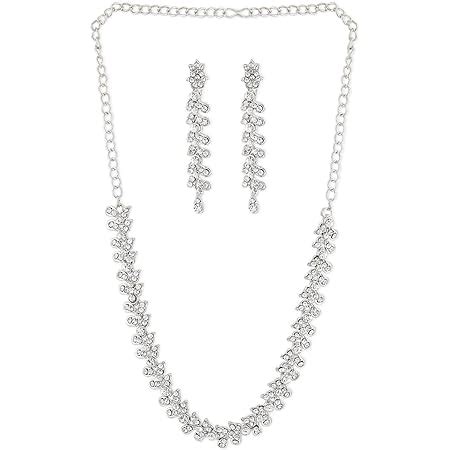 Shining Diva Fashion Crystal Pearl Gold Plated Stylish Western Choker ...