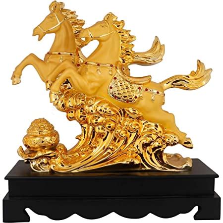 Buy Fabzone Polyresin Double Horse | Animal Figurine | Decorative ...