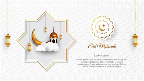 Best 13+ Free Eid Mubarak With Islamic Building Background Vectors