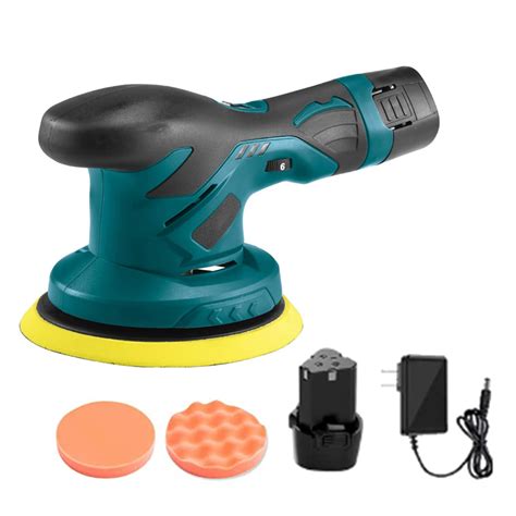 Omada Cordless Car Buffer Polisher - with 2pcs 12V Lithium-ion ...