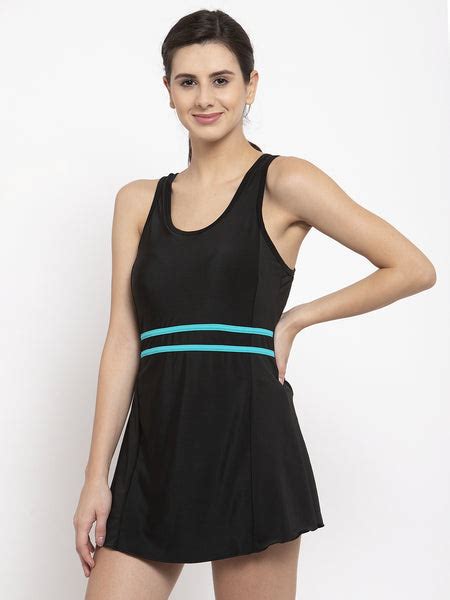 Cukoo Women Black Nylon Padded One Piece Swimwear/ Swimming Costume fo ...