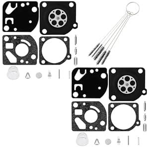 QAZAKY 2pcs Carburetor Diaphragm Gasket Rebuild Repair Kit Replacement ...