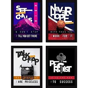 Modern Art Motivational Quotes Photo Frames for Office, Home Decor and ...