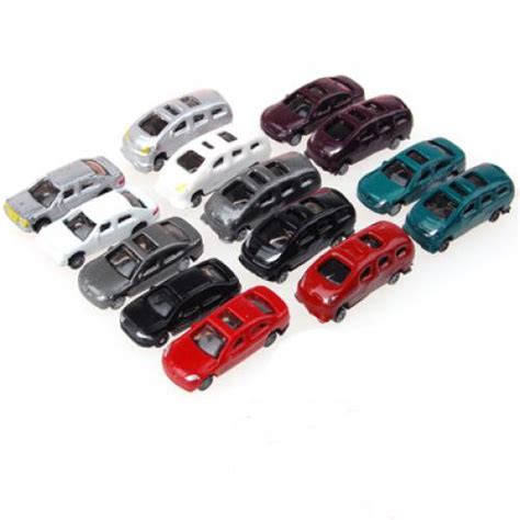 Generic 100pcs Painted Model Cars Building Train Layout Scale N ...