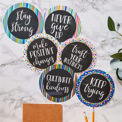 Buy Motivational Bulletin Board Borders Cutouts with Positive Sayings ...