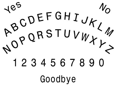 Free Printable Ouija Board - Printable Word Searches