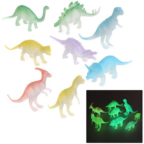 Buy La-La Toys Glowing Dinosaur Toy Figures - Glow in Dark Night Toy ...
