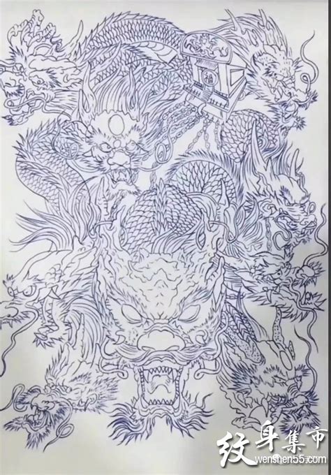 胸口九龙拉棺纹身图案大全九龙拉棺纹身图2022已更新今日推荐