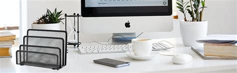 LAYZOO Desk Mail Organizer, Office Small Desktop Metal Mesh Envelope ...
