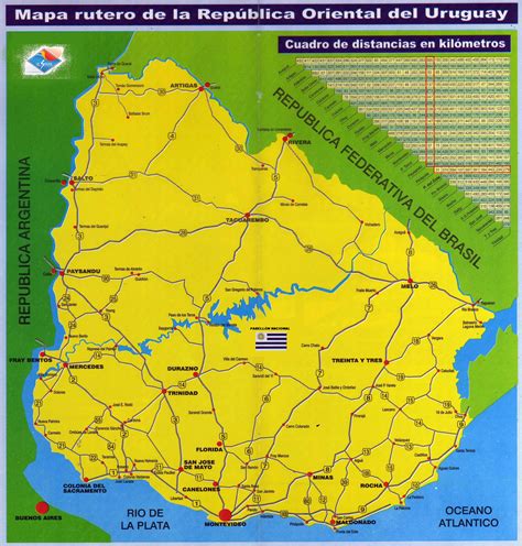 Uruguay On A Map Of South America