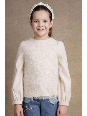 Buy One Friday Kids Girls Beige Solid Top (9-12 Months) Online