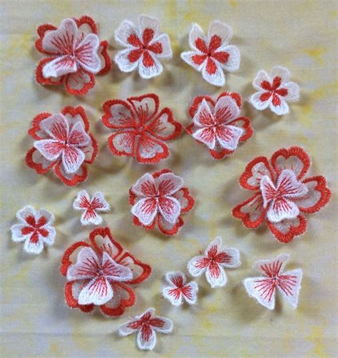 embroidery 3d flowers