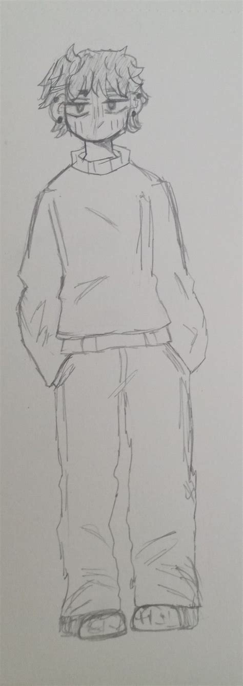 Sketching ^-^ baggy clothes sketch in 2022 | Cute sketches, Baggy ...