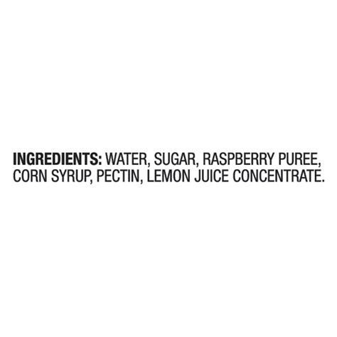 Haagen-Dazs Sorbet, Raspberry-Ingredients