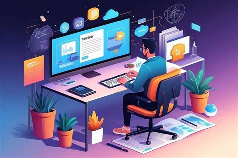 Website creator concept illustration | Premium AI-generated image