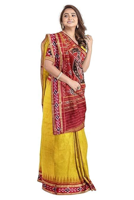 Buy COTTONSILK & KHANDUAPATA Handicrafts Women Hand Block Bandhani ...