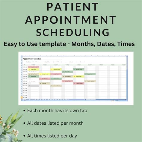 Patient Appointment Scheduling Template Clinic Medical Office - Any Time Intervals Appointment ...