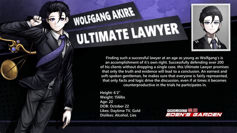 WOLFGANG AKIRE | Garden of eden, Eden, Danganronpa