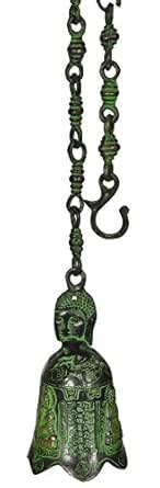 Exotic India Guan Yin Roof Hanging Bell - Tibetan Buddhist - Brass and ...
