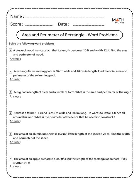 Image result for Rectangle Area Problems