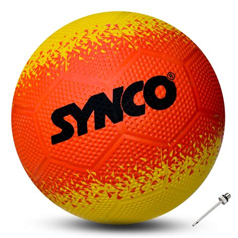 Synco Vortex Football - Rubber Dimple Moulded (Size-5) Red-Yellow ...