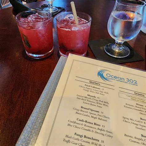 Menu at Ocean 302 steakhouse, Melbourne Beach