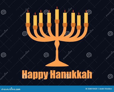 Happy Hanukkah. Menorah with Nine Candles is a Symbol of the Jewish ...
