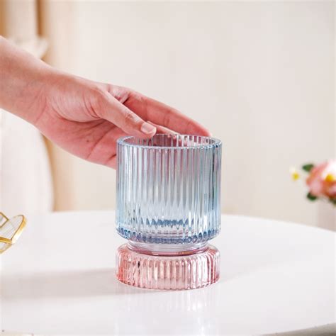 Ribbed Texture Glass Tealight Candle Holder Online - Premium Candle ...