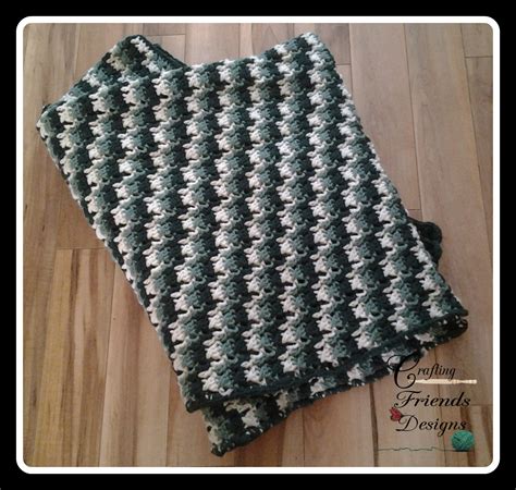 Camouflage Crochet Blanket Pattern