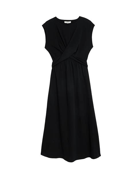 Buy Pure Cotton Round Neck Midi Wrap Dress at Marks & Spencer