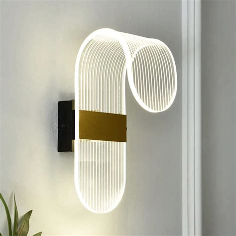 Groeien 15watt LED Sconce Modern Transparent Indoor Home Acrylic Wall ...