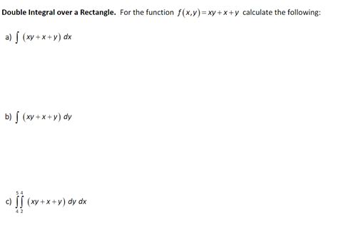Image result for Calculating a Double Integral Over a Rectangle