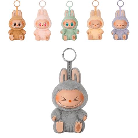 POP MART 2025 Labubu Have a Seat Plush Doll Keychain - Collectible ...