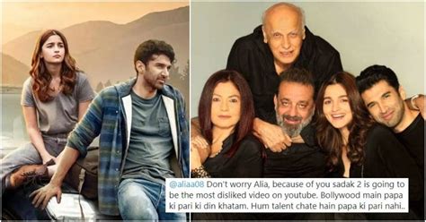 Sadak 2 trailer Becomes Most Disliked YouTube Trailer