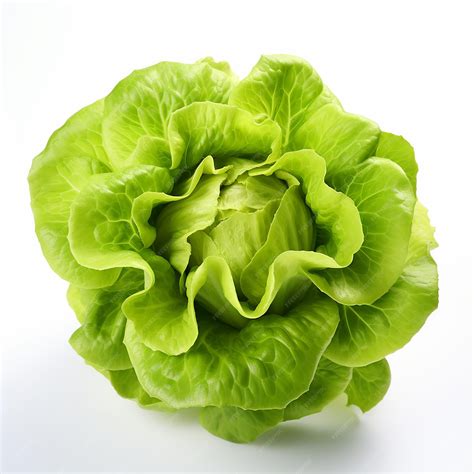 Premium AI Image | Fresh Butterhead Lettuce on White Background High ...