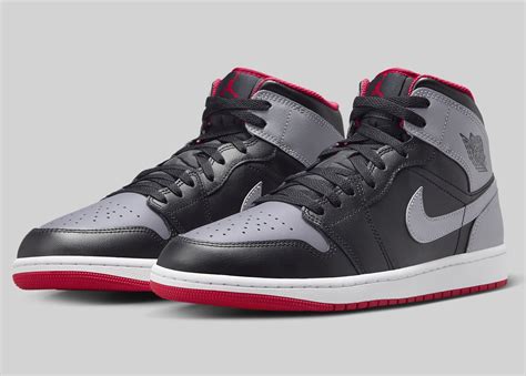 AIR JORDAN 1 MID/エア ジョーダン 1 MID Black Cement Grey Fire Red White DQ8426 ...