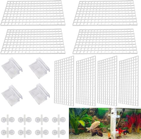 JETOHIX 8 Pcs Aquarium Dividers,Fish Tank Divider,Aquarium Grid Plastic ...