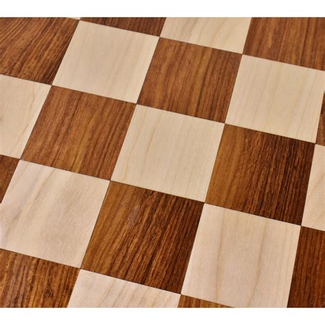 Borderless Hardwood End Grain Chess board - Golden Rosewood & Maple-55