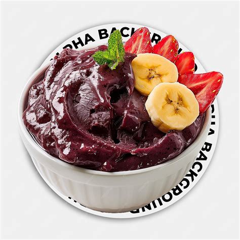 Premium PSD | A bowl of acai ice cream ice cream image without background