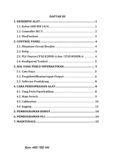 MANUAL BOOK Robot Abb 1410 | PDF