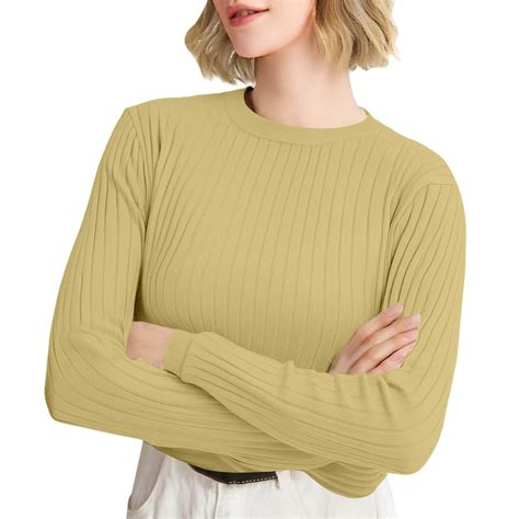 Cihdmfb Crew Neck Sweater Womens Fall Tops Fall Sweaters Women Womens ...