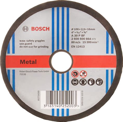 Bosch 2608600664 Cutting Discs-100mm (Pack of 25) : Amazon.in ...