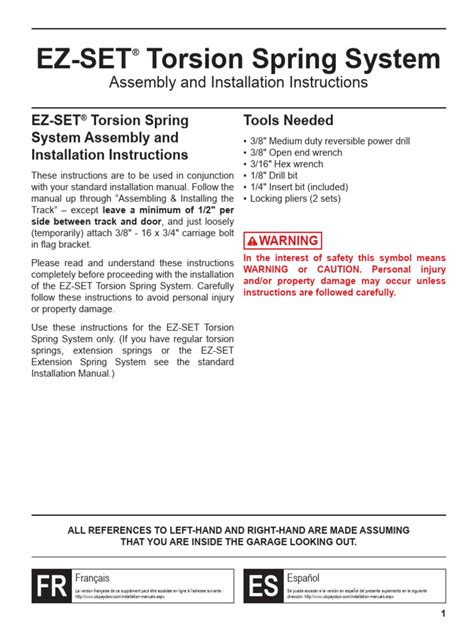 Image result for Installing Torsion Spring System